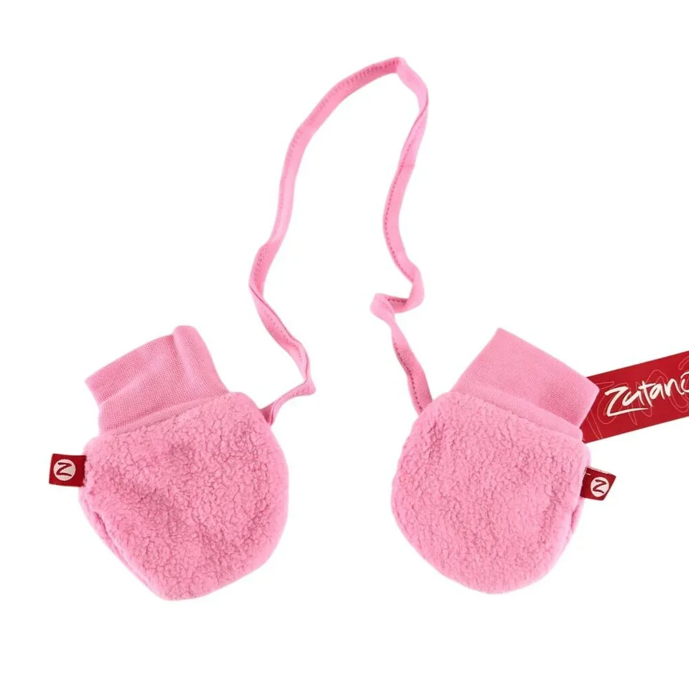 Zutano Baby Girls Mittens Fleece Winter Soft Pink One Size
